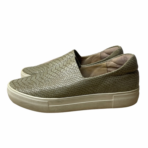 J Slides Ariana Platform Snake Taupe Sneaker Slide - Picture 4 of 9